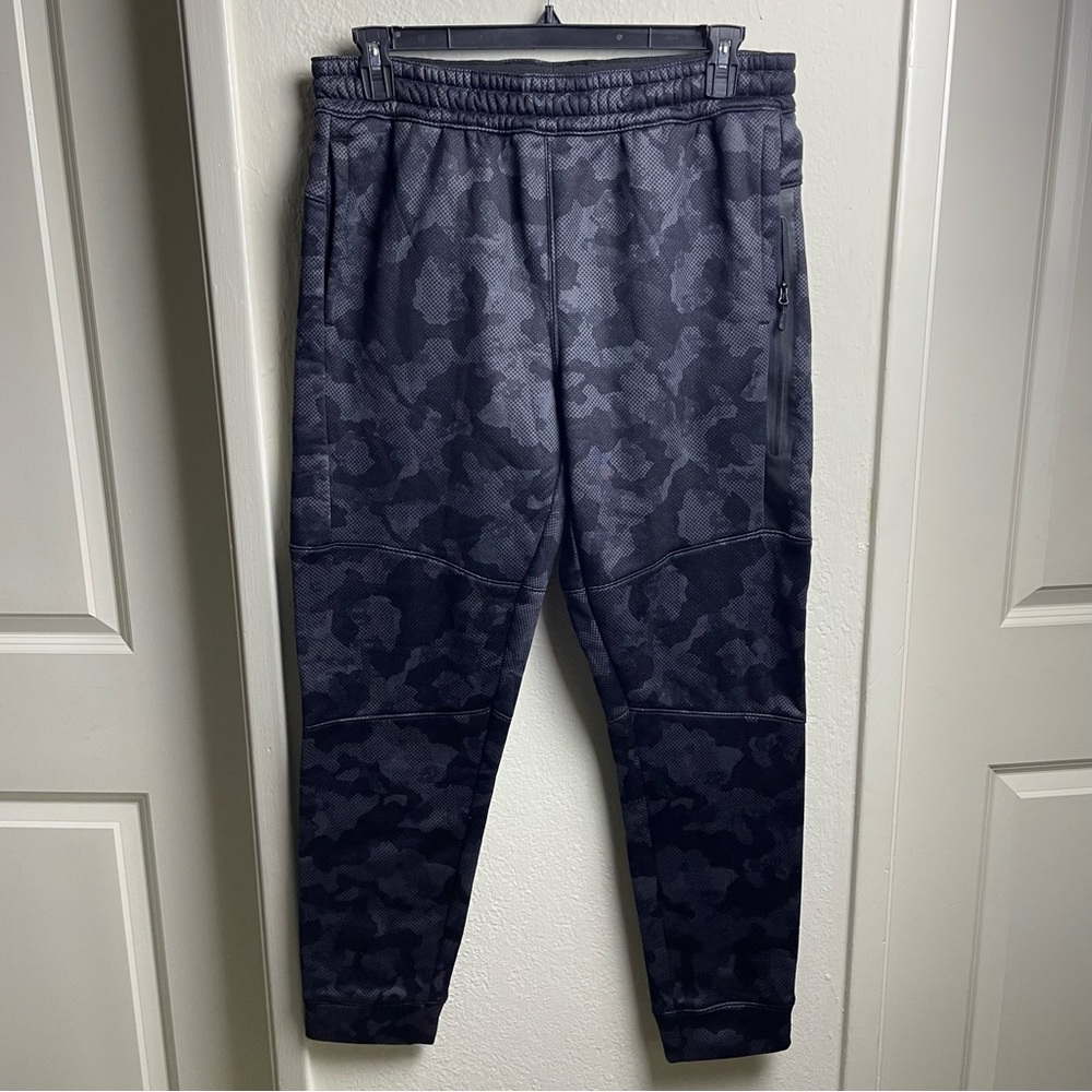 Spalding Sweatpants Men's Large Black/Gray Camo Skinny Fit Jogger Pants